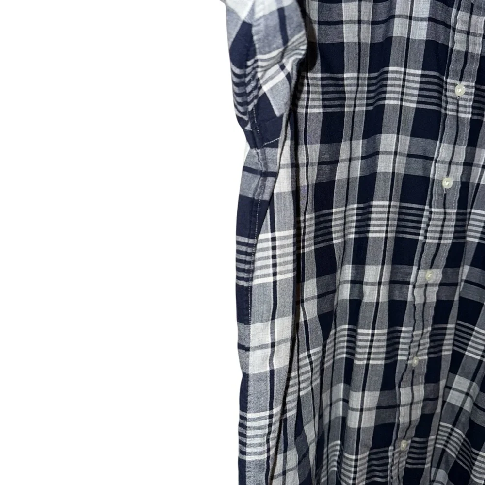 Polo Ralph Lauren Blake Shirt Large Navy Blue White Long Sleeve Plaid Button Up - Picture 5 of 10